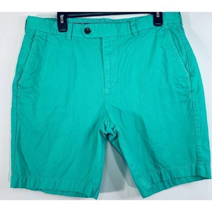 Brooks Brother Bermuda Short Chino Green Mens Short 100% Cotton Size W36
